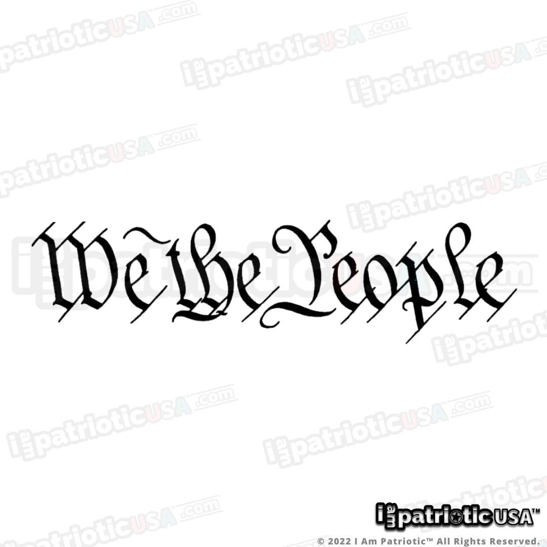 we the people tattoo stencil
