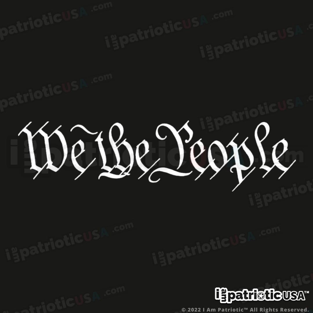 WE THE PEOPLE Windshield Decal – Vertical USA Vinyl Sticker For Car, Truck, SUV – Customizable Gun Rights Design